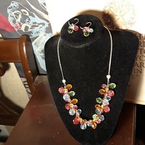 Necklace and earrings